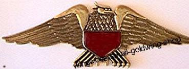 138-316,   Gold Adler mit rotem Schild 2,2 cm X 0,6 cm