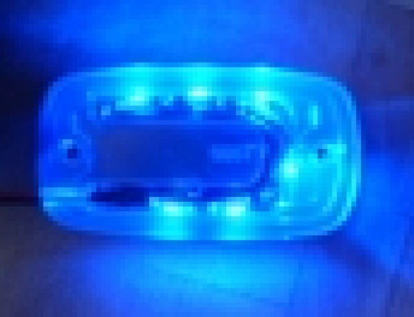 LED-Hydraulik, LED Kunststoffunterteil für die Hydraulikdeckel Blau