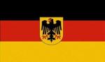 Deutschland Flagge mit Adler, 30 x 20 cm